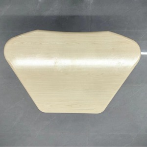 Triangular School <b>Desk</b> Plastic Top Metal Legs 82x52x75cm Durable <b>Study</b> Furniture Minimalist Design - Product Image 4