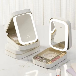 Nuevo Estuche de Maquillaje de Viaje Personalizado, Organizador de Cosméticos con <span class=keywords><strong>Espejo</strong></span> LED y Luz, Bolsa de Maquillaje de Viaje - Product Image 3