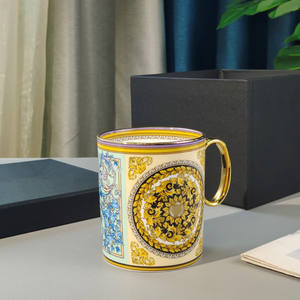 Ensemble de tasses et d'assiettes en céramique de luxe occidentales, tasse de voyage au design moderne, ensemble de tasses à café turc pour le thé de l'après-midi - Product Image 4
