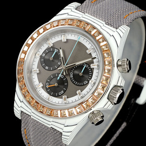 Orologio da Polso Cronografo Gallant NTPT in Carbonio Bianco con Quadrante Grigio Diamantato, Orologio da Uomo Spotlight Gala - Product Image 3