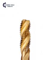Vente en gros de tarauds à rainures spirales HSS toutes tailles M2 M3 M4 M5 M6 M8 M10, tarauds à filetage grossier pour machines CNC, pour le fraisage de trous aveugles