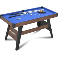Table de billard miniature portable REAHOISY 54 pouces en bois d'ingénierie pour enfants, jeu d'intérieur à domicile avec accessoires complets, garantie 1 an