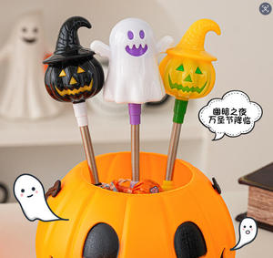Lanterne à manivelle lumineuse en forme de citrouille d'Halloween, décoration, cadeau pour enfants, souvenir de fête, accessoire de bar et de scène, jouet en plastique - Product Image 3