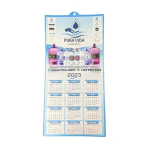 2023 custom Company Logo Printing 3D plastic PVC embossed wall calendar