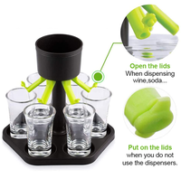 Outils de jeux de fête distributeur de verre à Shot 6 voies distributeur et support de verre à liqueur de vin Whisky bière vin distributeur de liqueur