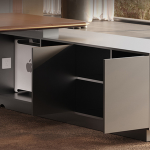 Italian high-end boss's office <strong>desk</strong>, simple, modern, light luxury, senior CEO's office, <strong>large</strong> <strong>desk</strong> - Product Image 6