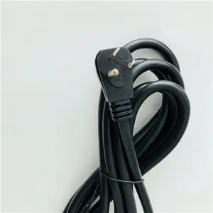 14AWG Warna Hitam Kabel Daya dengan Kabel 90 Degreed Kami Jenis Plug