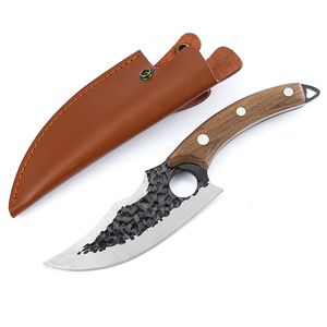 มีดไวกิ้งพร้อมปลอก มีดเชฟเหล็กกล้าคาร์บอนสูง ตีขึ้นรูปด้วยมือ มีดแล่เนื้ออเนกประสงค์ มีดสำหรับเชฟชำแหละเนื้อ ใช้สำหรับกิจกรรมกลางแจ้ง ตั้งแคมป์ ปิ้งย่าง - Product Image 2