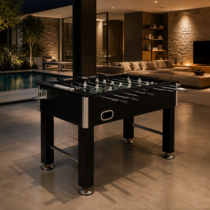 <span class=keywords><strong>Jeu</strong></span> de pub d'intérieur Salle MDF Salle de sport Table de baby-foot noire <span class=keywords><strong>Jeu</strong></span> de football à la main - Product Image 4