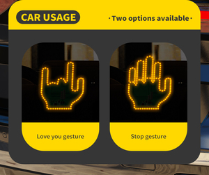 Nouvelle lumière de geste de doigt RVB avec télécommande USB Led <span class=keywords><strong>Flik</strong></span> Me lumière de voiture de doigt du milieu lampe à main universelle - Product Image 6