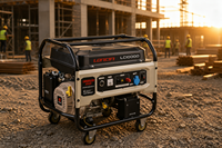 Generador de gasolina LONCIN de 9kw trifásico con inversor, tipo marco, arranque eléctrico, con ruedas, tanque de combustible de 40L, modelo duradero, 12h, certificado CE