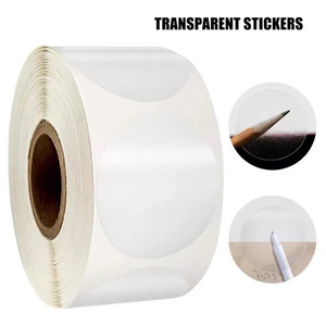 500Pcs/Roll Transparent Round Self-Adhesive Stickers Business Package Seal Labels <b>Scrapbooking</b> Cookie Bag Sealing Tag DIY Gifts - Product Image 4