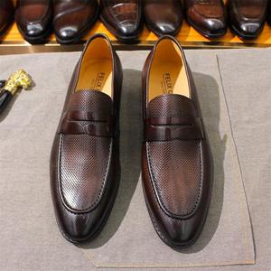 Factory high-quality penny shoes casual shoes for <b>men</b> embossed genuine leather business casual <b>men's</b> leather <b>Dress</b> Shoes&Oxfords - Product Image 1