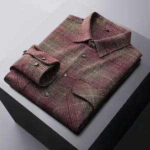 Printemps et automne nouvelle grande taille hommes chemise à manches longues potelé ample décontracté Plus grande chemise à carreaux <span class=keywords><strong>manteau</strong></span> épais - Product Image 2