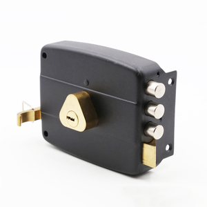 <span class=keywords><strong>Cerradura</strong></span> de Seguridad para Puerta de Garaje Exterior de Lujo, Resistente al Fuego, Negra, con Pestillo Nocturno, <span class=keywords><strong>Cerradura</strong></span> de Latón Moderna para Puerta Principal - Product Image 1