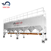 Silo Eléctrico Horizontal SDCAD Antiobstrucción de Descarga Suave con Control PLC para Planta de Lotes