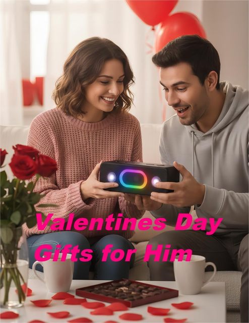 Bluetooth Speaker Valentines Day Gifts,Portable Wireless IPX6 Waterproof,16W HD Sound,24H Playtime,TWS Pairing,LED Lights