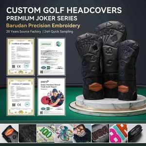 Factory Direct Custom Golf Wood Headcover Elastic Band Golf Club <b>Head</b> <b>Cover</b> Leather Golf Headcover - Product Image 1