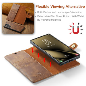 Funda de Teléfono con Tapa Magnética y Tarjetero de Piel Sintética para Samsung Galaxy S26 Ultra S25 Plus S24 S23 S22 A73 A36 <span class=keywords><strong>A53</strong></span> - Product Image 4