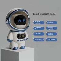 FYX Speaker Bluetooth astronot cerdas, jam meja tidur Digital cerdas, Speaker BT, Alarm, Radio FM, lampu malam elektronik