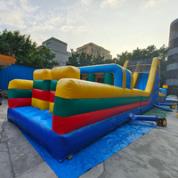Course d'obstacles gonflable en plein air adultes défi jeux de sport gonflables enfants parc d'attractions gonflable à vendre