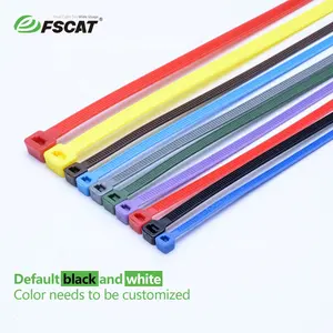 Fscat China Supplier Nylon 66 Pa 66 Material Plastic Nylon Cable Tie Supplier Cable Clamp Strap Wraps