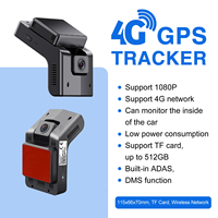 Cámara para Auto DMS ADAS 4G WiFi con IA, Grabadora de Video, Doble Lente, SIM, 4 Canales, Video en Vivo, GPS, Monitoreo Remoto, Cámaras Delantera y Trasera