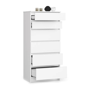 <span class=keywords><strong>Commode</strong></span> de rangement moderne à 6 tiroirs <span class=keywords><strong>en</strong></span> bois <span class=keywords><strong>massif</strong></span> blanc, écologique, pour chambre, salon ou entrepôt, à prix abordable - Product Image 2