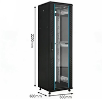Armoire serveur sur pied 2240*600*600mm 19 pouces 2,2m en acier laminé à froid SPCC pour centre de données