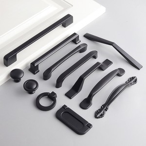 Zinc Alloy Furniture Handles &amp; <strong>Knobs</strong> Matte <strong>Black</strong> Cabinet Pulls for Living Room Wardrobe Cabinet Drawer Cupboard - Product Image 6