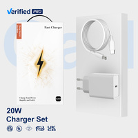 Ensemble de chargeur 20W TKT Type-c avec câble de charge EU PD Adaptateur mural rapide en brique pour iPhone Compatible avec la caméra des écouteurs