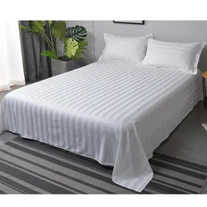 White Stripe Printed Duvet Cover Set Cotton Bedsheets Hotel Set Bed Sheet Bedsheets Double Luxury Satin Bedsheet 100% Cotton 60