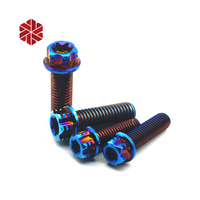 Vis à tête hexagonale à bride en titane Torx M4 M5 M6 M8 M10 Accessoires de moto Gr5 Vis à bride de frein à disque en titane