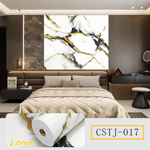 Adesivo de Parede Personalizado em Mármore Autoadesivo Decoração Moderna para Casa Papel de Parede Impermeável para Sala de Estar Cozinha Quarto Hotel - Product Image 5