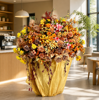 Flores Artificiales Grandes al por Mayor de Fábrica en Tono Maillard, Flores Otoñales Color Caramelo para Decoración de Bodas, Banquetes, Escaparates y Exhibiciones Comerciales