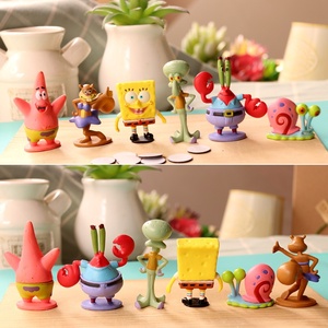 Graziose Statuette di <span class=keywords><strong>SpongeBob</strong></span> e Patrick Star, Bambola di Squidward, Decorazione per Torte e Ornamenti da Scrivania - Product Image 3