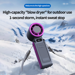 Hxtc88 Nuevo Ventilador Portátil Plegable de Mano con Refrigeración por Aire, Recargable por USB, Mini Ventilador Turbo con Enfriador de Hielo y Cordón para <span class=keywords><strong>el</strong></span> Cuello - Product Image 1