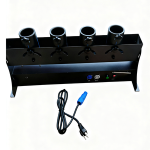 Cañón de Confeti Multicolor de 4 Disparos y 6 Canales DMX, Control Remoto Inalámbrico con Batería AA, Diseño Metálico de 300W para Bodas, Fiestas y Espectáculos de <span class=keywords><strong>DJ</strong></span> - Product Image 1