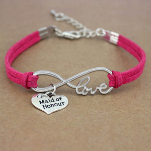 Bracelet à breloques Infinity Love Flower Girl Demoiselle d'honneur Sister Camera Photographie Angel Wing <span class=keywords><strong>Moon</strong></span> Key Skating Skate Gymnastics - Product Image 5