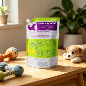 Pochette d'angle OEM personnalisée pour huile de poisson, calcium liquide, shampoing de toilettage, recharge de conditionneur d'eau d'aquarium, sac de qualité alimentaire - Product Image 1