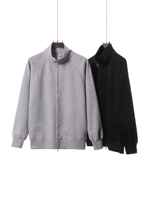 Sweat-shirt à capuche zippé pour homme, 350 g/m², col montant, fermeture éclair métallique bidirectionnelle, style streetwear décontracté, veste zippée épaisse