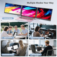 Nouvelle sortie, moniteur portable 14 pouces IPS 1080P LED à bordure ultra-fine, trois en un, prend en charge plusieurs systèmes d'exploitation, plug and play