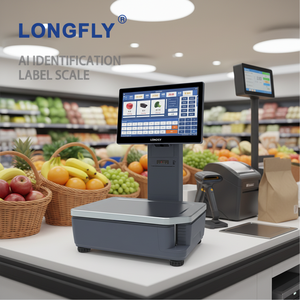 <span class=keywords><strong>LongFly</strong></span> - Báscula Inteligente con Pantalla Táctil de 15.6 Pulgadas, IA, Cámara Android con IA, Bluetooth/Wi-Fi 6, 2 GB de RAM, 16 GB de ROM para Mercado de Alimentos Frescos - Product Image 1