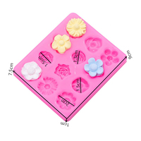 Moule en silicone pour décoration de gâteaux et de fondants, forme rectangulaire, variante 3D, orchidée vive, fleur de prunier, fleur de pêche, tournesol