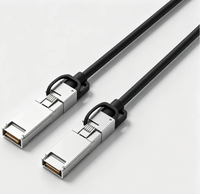 Kabel DAC QSFP-DD 400G ke Konstruksi Twinax Pelindung DAC QSFP 400G Tahan Tekuk untuk Manajemen Kabel Rak Densitas Tinggi