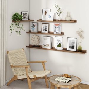 Tùy chỉnh màu đen sâu lớn treo tường kim loại khung thiết lập Kệ treo kệ nổi cho trang trí nội thất lưu trữ - Product Image 4