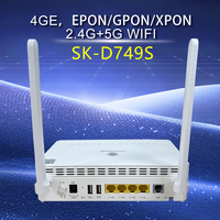 Harga Grosir USED SK-D749S WiFi6 Onu Wireless 2.4G+5G WIFI  Kecepatan Tinggi Rumah Tangga GPON Xpon 4GE+TEL+2USB untuk MODEM FTTH WIFI RUMAH