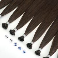 Extensions de cheveux naturels noirs invisibles de qualité supérieure, pointe en K, cheveux humains vierges, double épaisseur, qualité salon, kératine