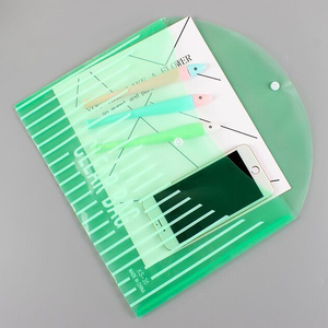 Tùy chỉnh trường văn phòng phẩm tài liệu Pouch <span class=keywords><strong>A4</strong></span> nút tập tin Pocket nhựa PVC thư mục tập tin - Product Image 4