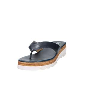 Novaflex Infradito da Donna Monte Falcone in Pelle Blu con Plateau - Product Image 2